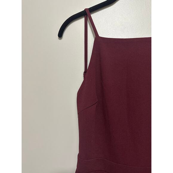 Lulus Jumpsuits Women Small Red Wine Open Back Spaghetti Straps Straight Sexy - Picture 2 of 9